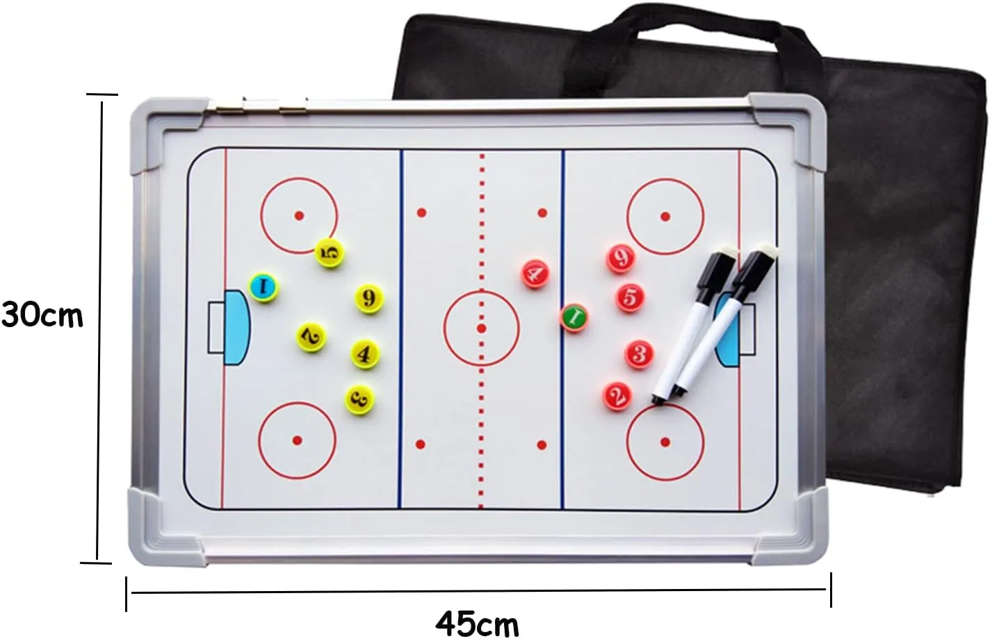 Ice Hockey Tactics Board for Kids & Adults, Magnetic Coaching Board, Ice Hockey Equipment for Men, Boys and Ice Hockey Enthusiast, Christmas Ice Hockey Gifts for Men Father
