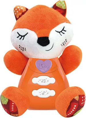 Infant Toys 0-3-6-12 Months Plush Elephant Baby Musical Toys, Cute Stuffed Animal Baby Toys with Light & Sounds, Birthday Gift for Newborn Boys & Girls (Fox)