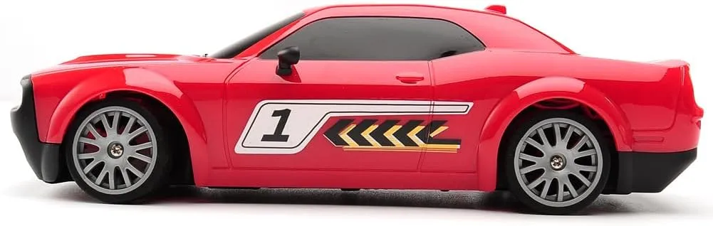 jaming KF27 Remote Control Car,RC Cars for Kids,1:20 4WD RC Drift Car with LED Lights, High-Speed Competitive 2.4G Cars for Drift and Race, Children's Gifts and Toys(Red 2-Battery)