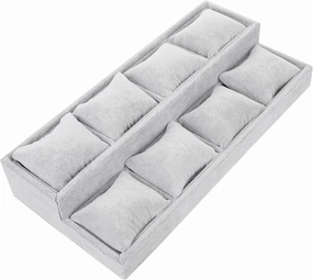 Jewelry Tray Organizer Trays Stackable Display Pillow Double-Layer Jewelry Display Velvet Surface