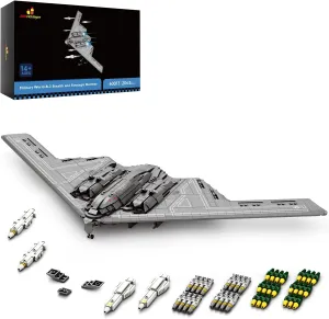 JMBricklayer Fighter Jet Building Set 60013, B2 Military Bomber Plane for Adults or Boys, Aviation Airplane Model Collection or Home Decor, Gifts for Kid 14 , Men and Military Fans