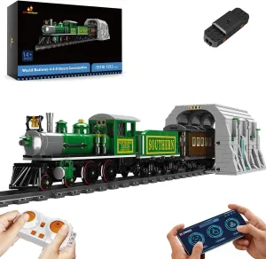 JMBricklayer Model Train Sets for Adults 51110, Steam Locomotive Express City Train Building Kit, RC Train Toys with The Tunnel and Train Track, Collectible Sets, Gifts for 14  Year Boys Train Lovers