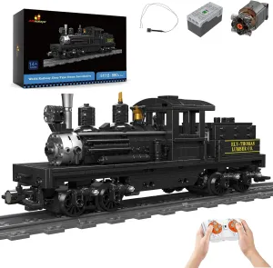 JMBricklayer Train Building Set with Lights 51113, Remote Control Classic Train Model Toy with Tracks, Shay-Type Steam Locomotive Train Set Display, Ideal Gift for Train Lovers, Kids Aged 14 (880PCS)