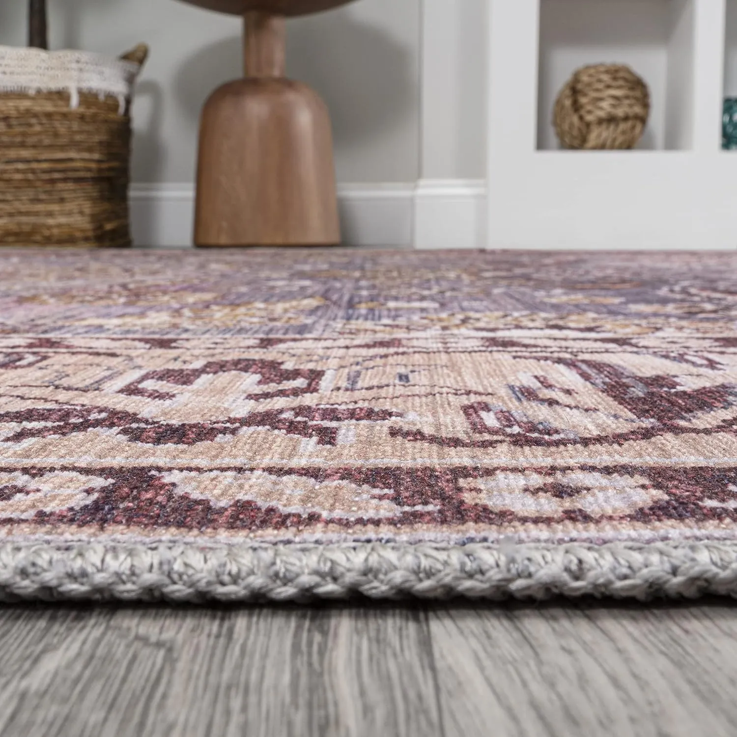JONATHAN Y WSH106A-28 Victoria Ornate All-Over Machine Washable Indoor Bohemian Transitional Runner Rug,High Traffic,Kitchen,Living Room,Backyard,Non Shedding,2 X 8,Brown/Gray