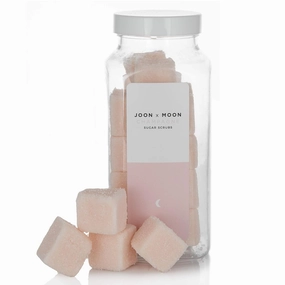 JOON X MOON Sugar Scrub (Champagne, 1 Pack), Exfoliating Body Scrub, Moisturizing Aloe and Shea Butter to Soften and Nourish Skin, Beauty and Self Care Essential, Single Use Scrub Cubes, 10 oz