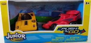 Junior Racers Push N' GO 2PK Jet Racer & Race Car