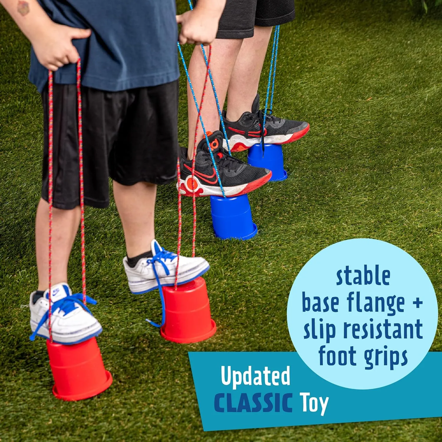 Just Jump It EZ Can Steppers Kids Stilts, Balance Stepping Stones for Kids, Walking Platform Stilt Sensory Stomper Toy for Children