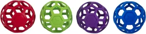 JW Pet Hol-ee Roller Dog Toy Puzzle Ball, Natural Rubber, Extra Large (7.5 Inch Diameter), Colors May Vary