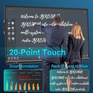 ​JYCN 86" 4K UHD Interactive Smart Board Pro for Executive Briefing Rooms - Dual-OS Touchscreen with Wireless Collaboration, Enterprise Security & Microsoft 365 Integration