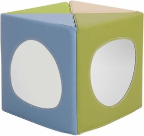 Kaplan Early Learning Tummy Time Reflection Cube - Soft Foldable Activity Center for Infants and Babies, Explore Shapes, Colors, and Self-Awareness During Tummy Time & Seated Activities