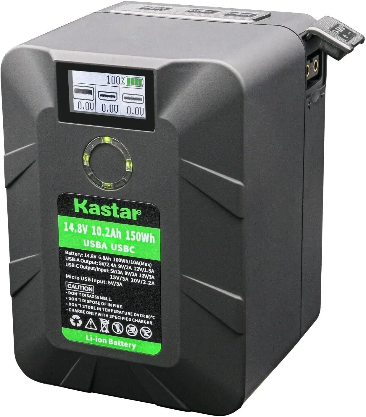 Kastar 1-Pack BP-Y150W V Mount Battery and D-Tap Charger Compatible with Sony DSR-370 DSR-370K1 DSR-370K2 DSR-370L DSR-370P DSR-370PK1 DSR-370PK2 DSR-390 DSR-390K1 DSR-390K2 DSR-390L DSR-390P