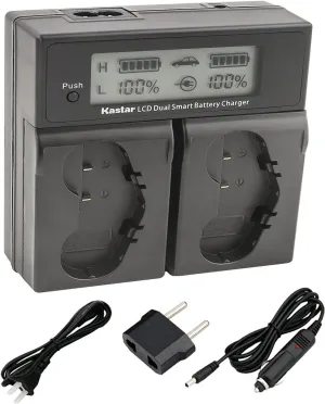Kastar LCD Dual Fast Charger for Nikon EN-EL18c EN-EL18b EN-EL18a Nikon D4, Nikon D4S, Nikon D5, Nikon D800 D800E D810 D810A Battery Grip MB-D12, Nikon D500 Grip MB-D17, Nikon D850 Battery Grip MB-D18