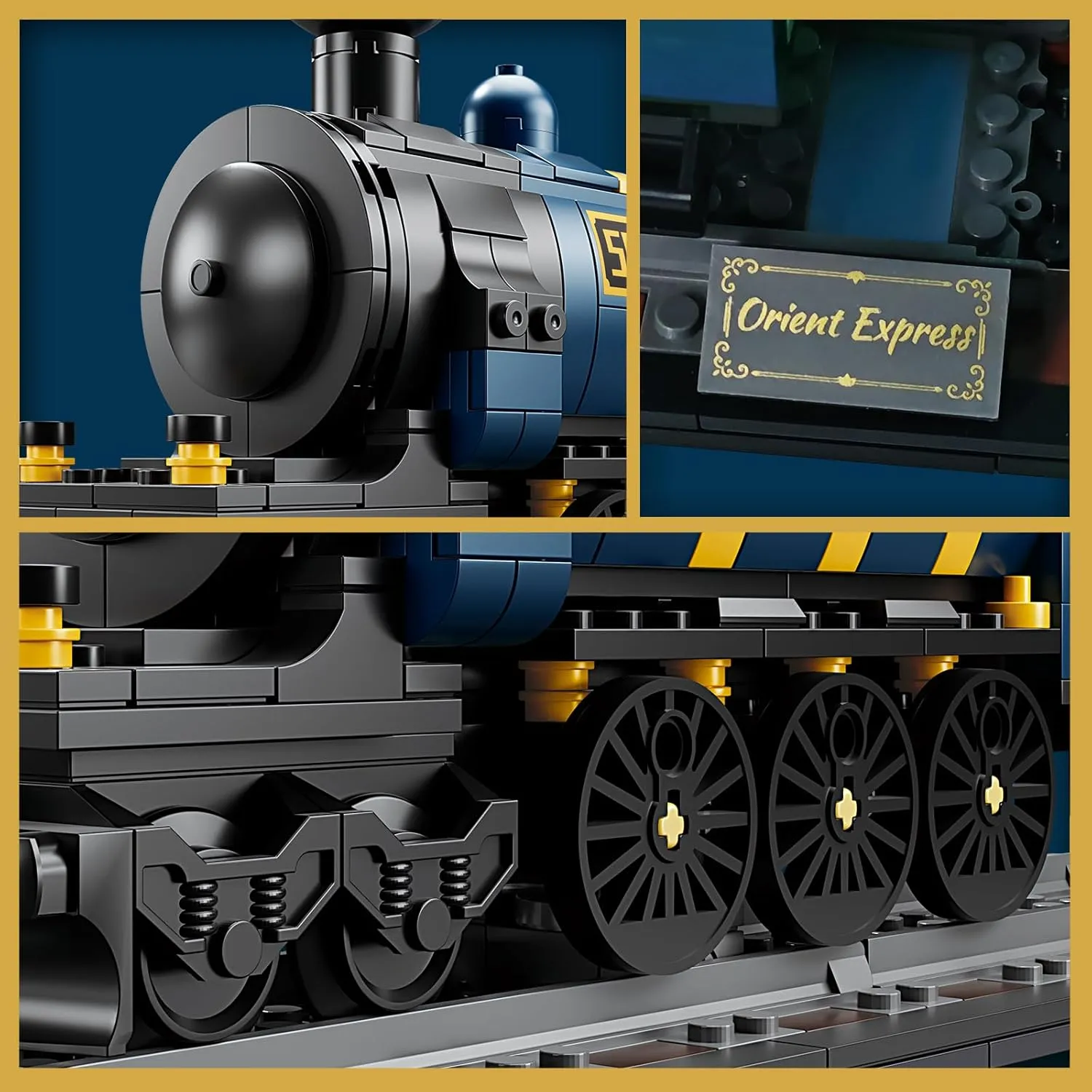 KAZI The Orient Express Train Building Toys,Classic Locomotive Display Model for Trains Lovers,Fun Gift for Boys Adults,Home Decor