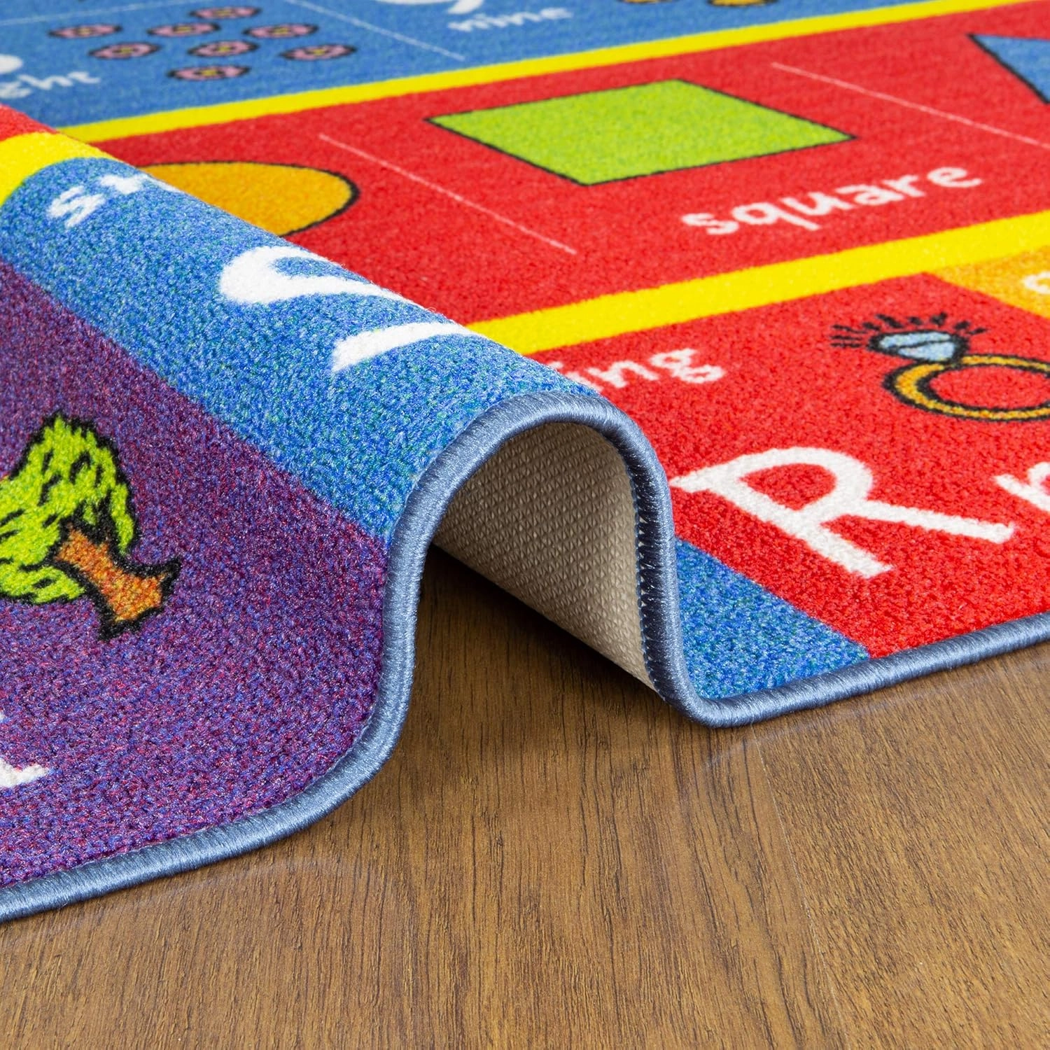 KC CUBS ABC Alphabet, Numbers and Shapes Educational Learning & Fun Game Play Area Rug for Children Bedroom, Toddler Classroom and Baby Playroom Mat