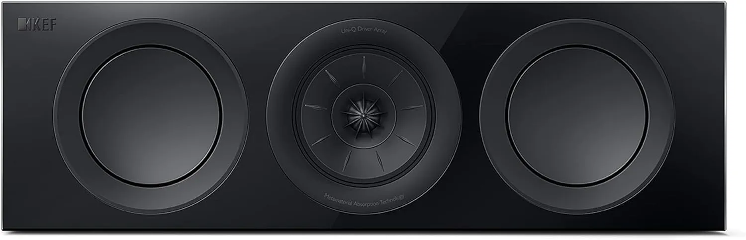 KEF R2 Meta Compact 3 Way Center Channel Speaker (Gloss Black)