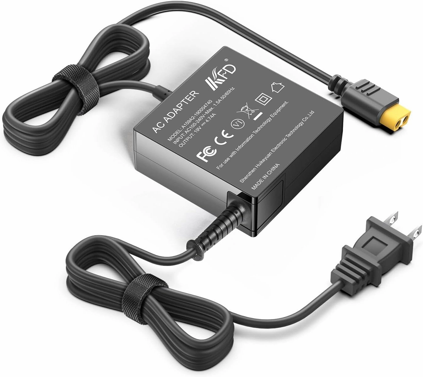 KFD 19V 90W XT60 Power Supply RC LiPo Battery Charger Balance Charger AC/DC Power Adapter with XT60 Plug Compatible with ISDT, GT Power, SKYRC, Hota RC and Any RC Charger with XT60 Input