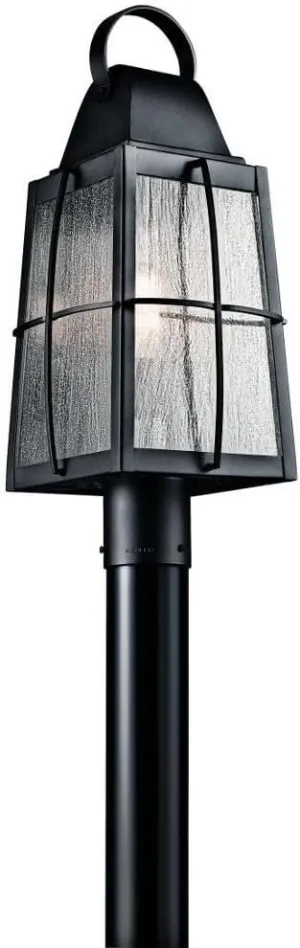Kichler 49555BKT Tolerand Outdoor Post Mount 1-Light, Textured Black