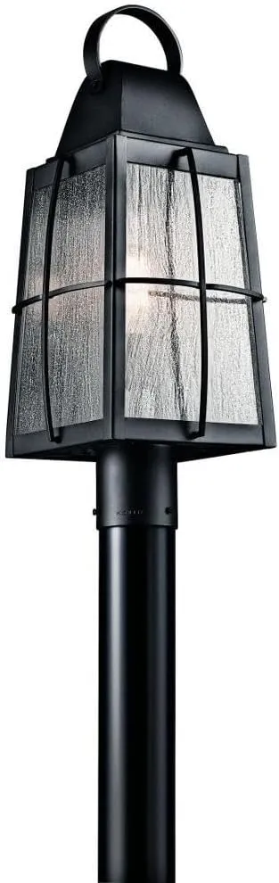 Kichler 49555BKT Tolerand Outdoor Post Mount 1-Light, Textured Black