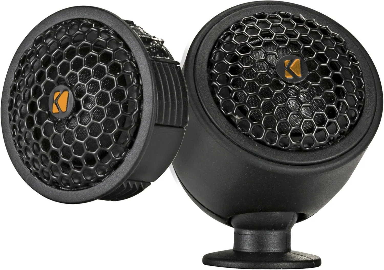 KICKER 51KST2504 1" (25mm) Tweeters, Includes X-Overs and Swivel Mount, 10-75 Watts RMS, 225 Watts Peak, 4-Ohm
