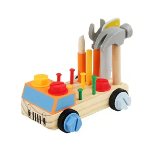 Kids' Build & Fix Workshop Kit - Pretend Play Toolbox with Realistic Screws, Hammer & Nails   STEM Learning Blocks for Creative Construction (Ages 3 )