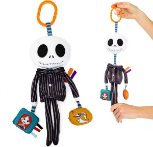 KIDS PREFERRED Disney Baby Nightmare Before Christmas Jack Skellington On The Go Activity Toy with Crinkle, On The Go Clip, Bell Chime and Ziggle