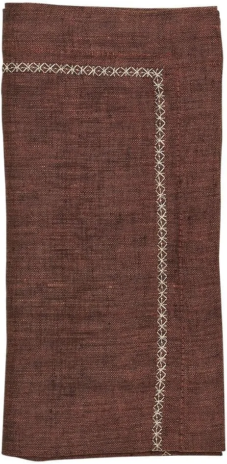 Kim Seybert Classic Napkin in Brown, Set of 4