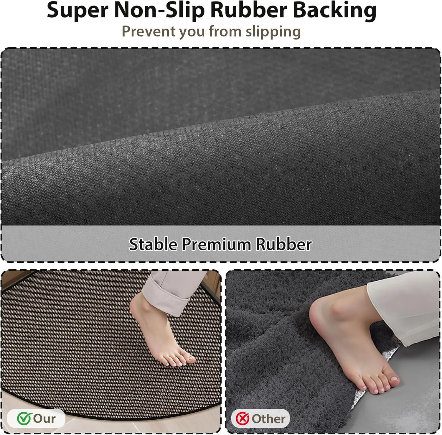 KIMODE Farmhouse Kitchen Rugs Non Slip Washable,Circular Sector Kitchen Mats for Floor Radius 39",Absorbent Corner Kitchen Sink Rug for Laundry Room Home,Black Multi