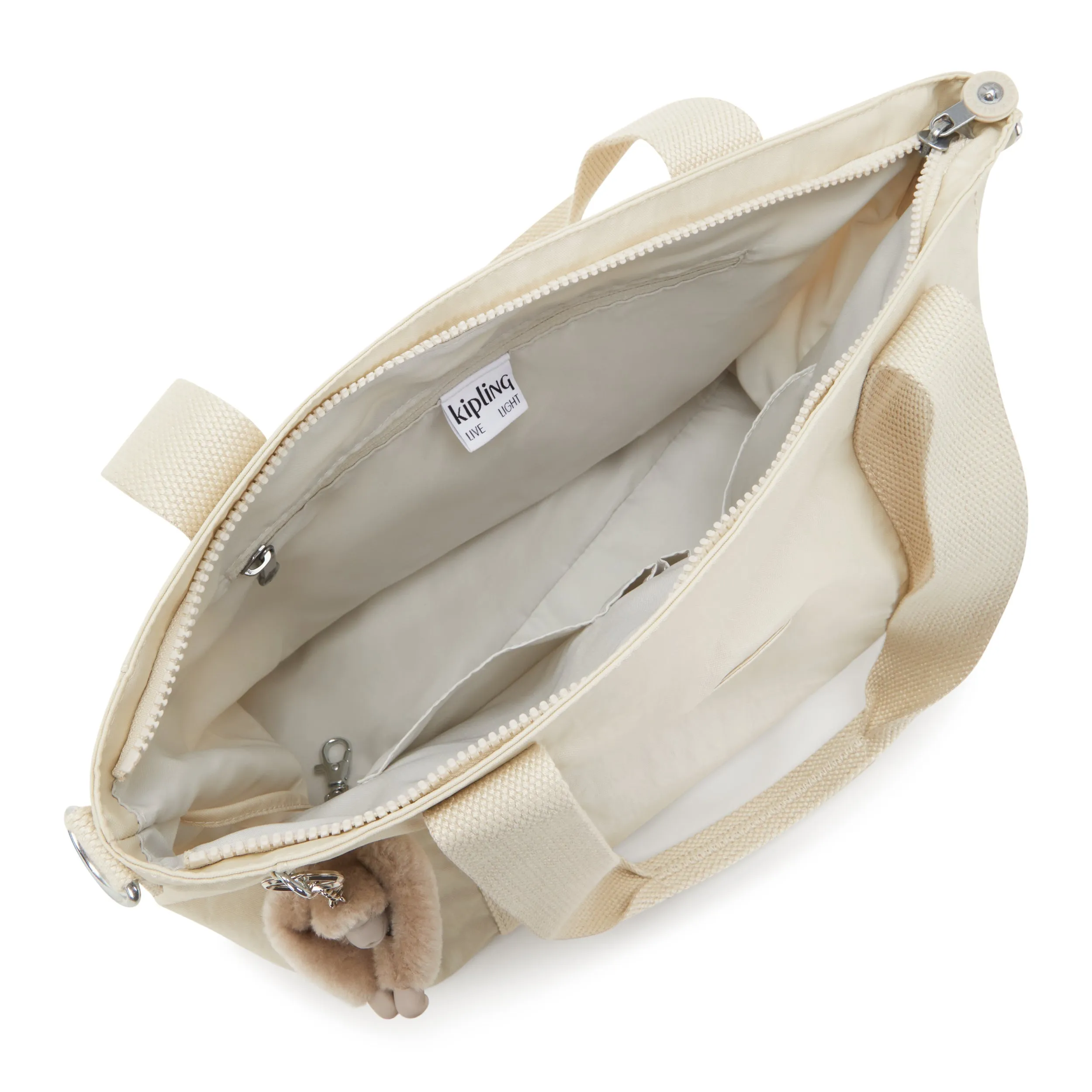 KIPLING-Asseni S-Small tote (with removable shoulderstrap)-Beige Pearl-I6232-3KA