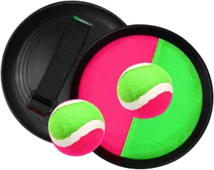 Kisangel 1 Set Creative Sticky Ball Plaything for Outdoor Fun Dart with Rackets Parent Interaction Present for Boys Enhances Coordination Skills Random Color