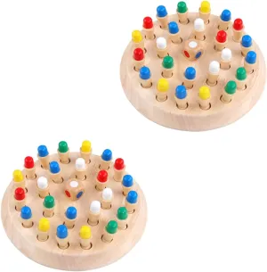 Kisangel 2 Sets Educational Chess Memory Training Plaything for Interactive Matching Game Plaything for Parent Bonding