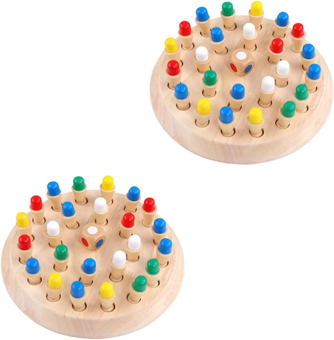 Kisangel 2 Sets Educational Chess Memory Training Plaything for Interactive Matching Game Plaything for Parent Bonding