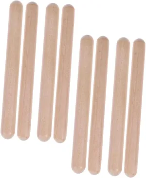 Kisangel 4 Pairs Music Rhythm Stick Educational Rhythm Sticks Percussion Toddler Toys Kid Sensory Musical Drumsticks Baby Instrument Accessories Wood Stick Children Beating Sticks Wooden