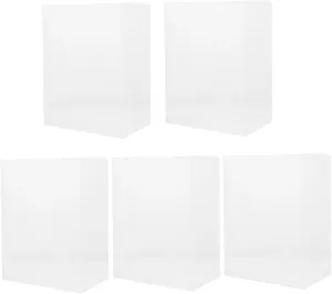 Kisangel Mini Glass Display Boxes Set of Stackable for Action Figures Baseball Dolls Rotating Showcase for Collectors and Hobbyists