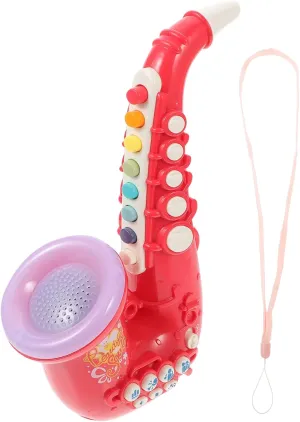 Kisangel Unique Shape Saxophone Toy Portable Boys and Girls Musical Toy for Festivals and Parties