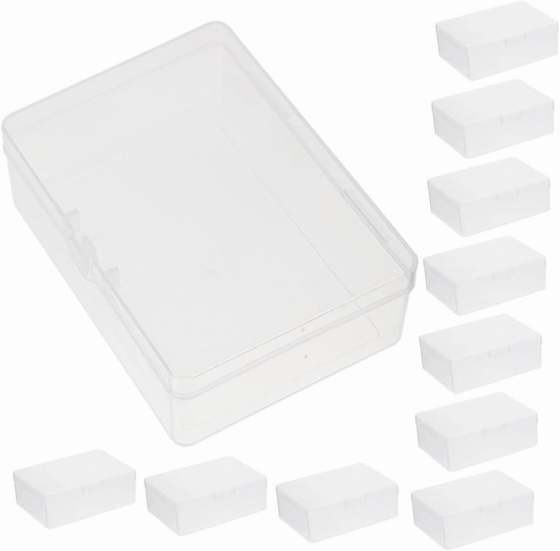 Kisangel 12pcs Clear Card Storage Box Transparent Playing Card Holder Compact Organizer for Travel and Easy Access