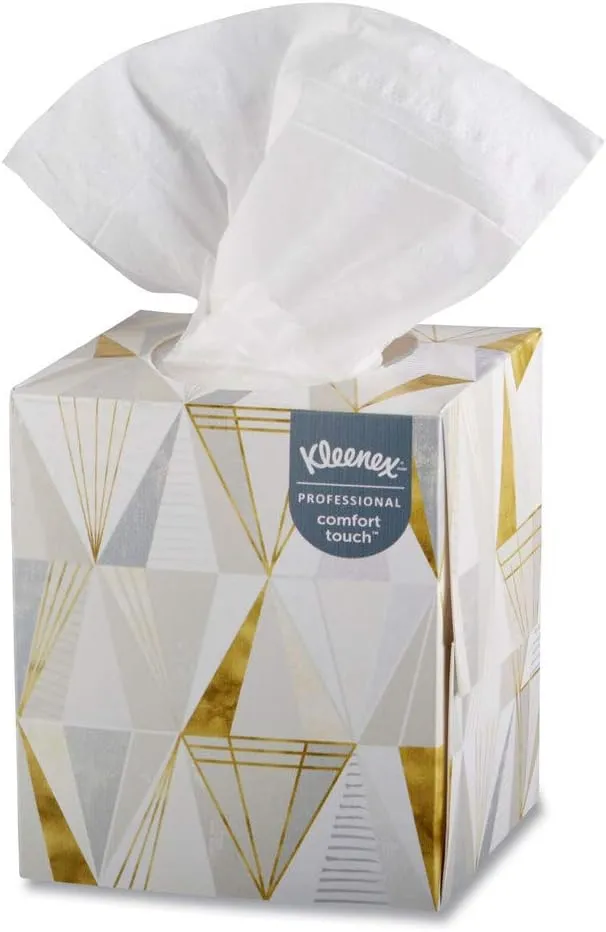 Kleenex 21200 95 Sheets/Box 3 Boxes/Pack Boutique White Facial Tissue - 2-Ply, Pop-Up Box