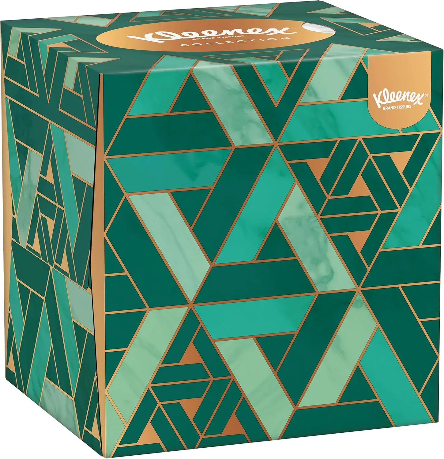 Kleenex Cube Soft Facial Tissues, 3-Ply, Assorted Designs and Colors, 56 Count, Pack of 12