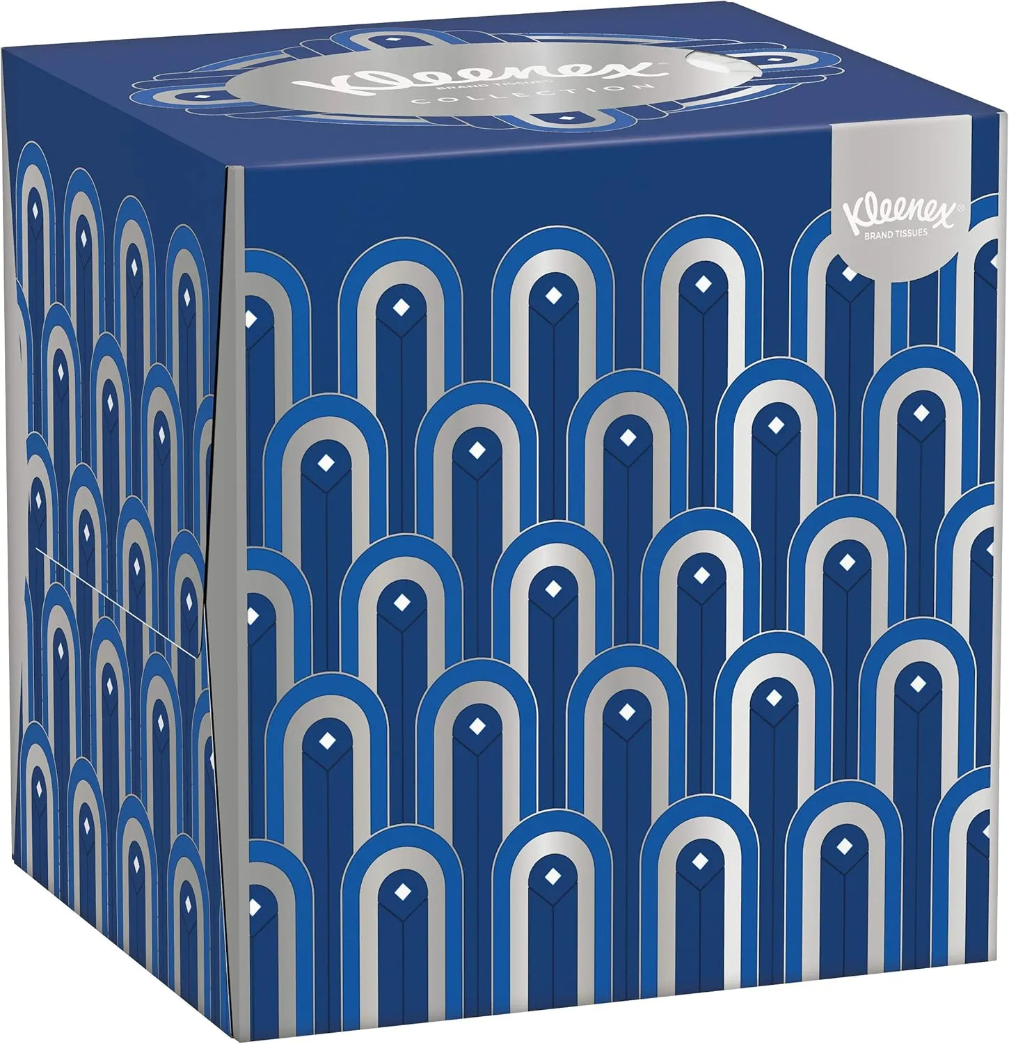 Kleenex Cube Soft Facial Tissues, 3-Ply, Assorted Designs and Colors, 56 Count, Pack of 12