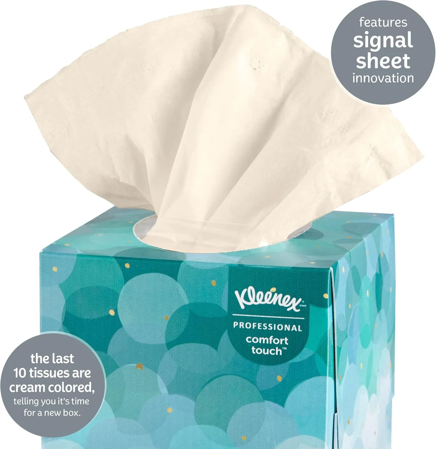 Kleenex Professional Facial Tissue Cube for Business (21271), Upright Face Tissue Box, 6 Boxes of 95 sheets (Pack of 570)