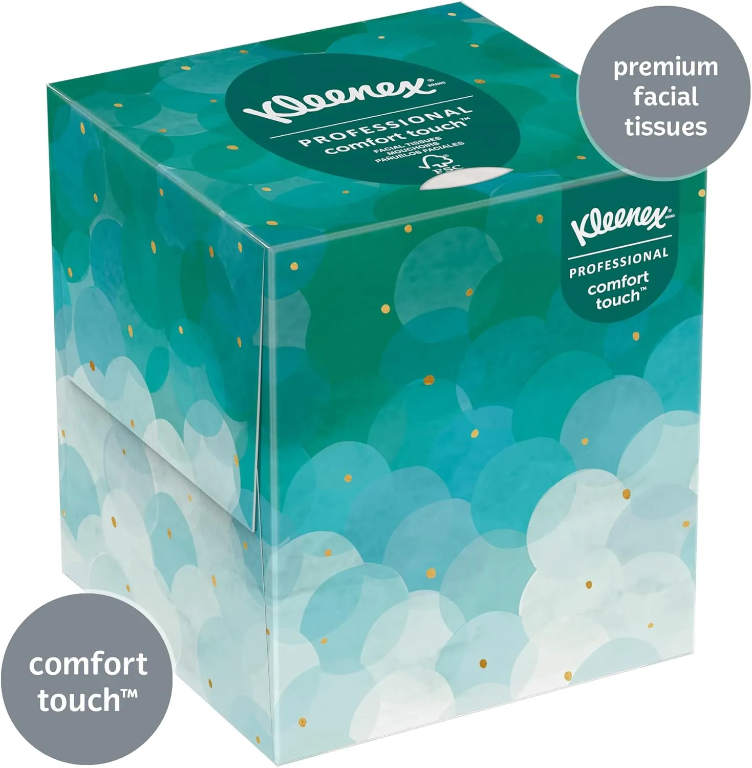 Kleenex Professional Facial Tissue Cube for Business (21271), Upright Face Tissue Box, 6 Boxes of 95 sheets (Pack of 570)