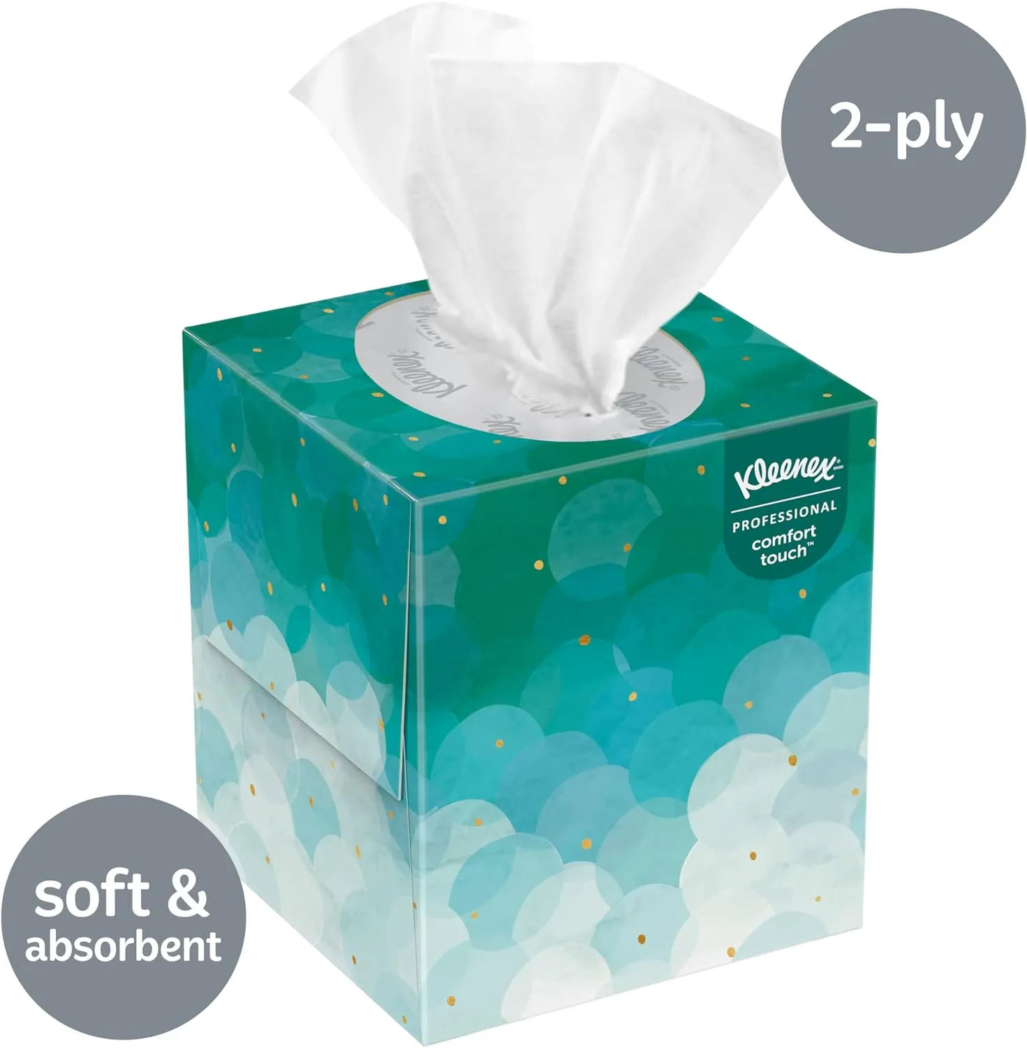 Kleenex Professional Facial Tissue Cube for Business (21271), Upright Face Tissue Box, 6 Boxes of 95 sheets (Pack of 570)