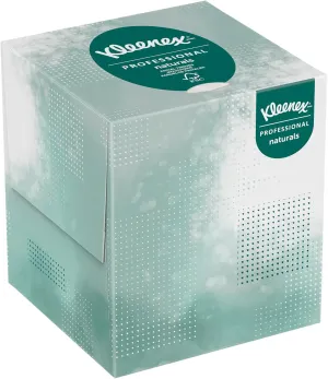 Kleenex® Professional Naturals Facial Tissue, Bulk (21272), 2-Ply, White, Upright Facial Tissue Cube Boxes for Business (90 Tissues/Box, 36 Boxes/Case, 3,240 Tissues/Case)