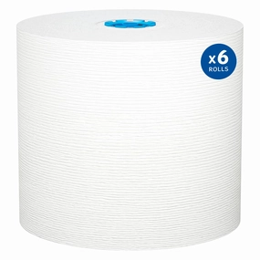 Kleenex Professional Hard Roll Paper Towels, Bulk (25637), Premium Absorbency Pockets, White, for Scott-brand Blue Core Dispensers (6 Rolls at 700' Each, 4,200'/Case)