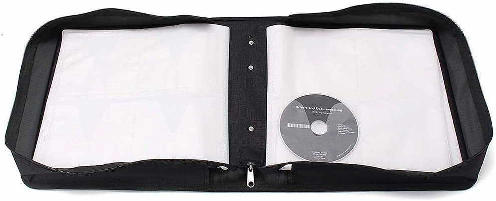 Konelia 2Pack Total 1040 Slots PU Leather CD DVD Storage Case Binder Portable VCD Wallet Holder Album for Home Travel Car Office