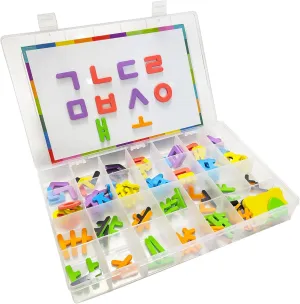 Korean Magnetic Alphabet Kit 123 Pcs with Double - Side Magnet Board, Foam Korean Alphabet Letters for Baby Kids Toddler, Korean Learning Toy Spelling and Learning