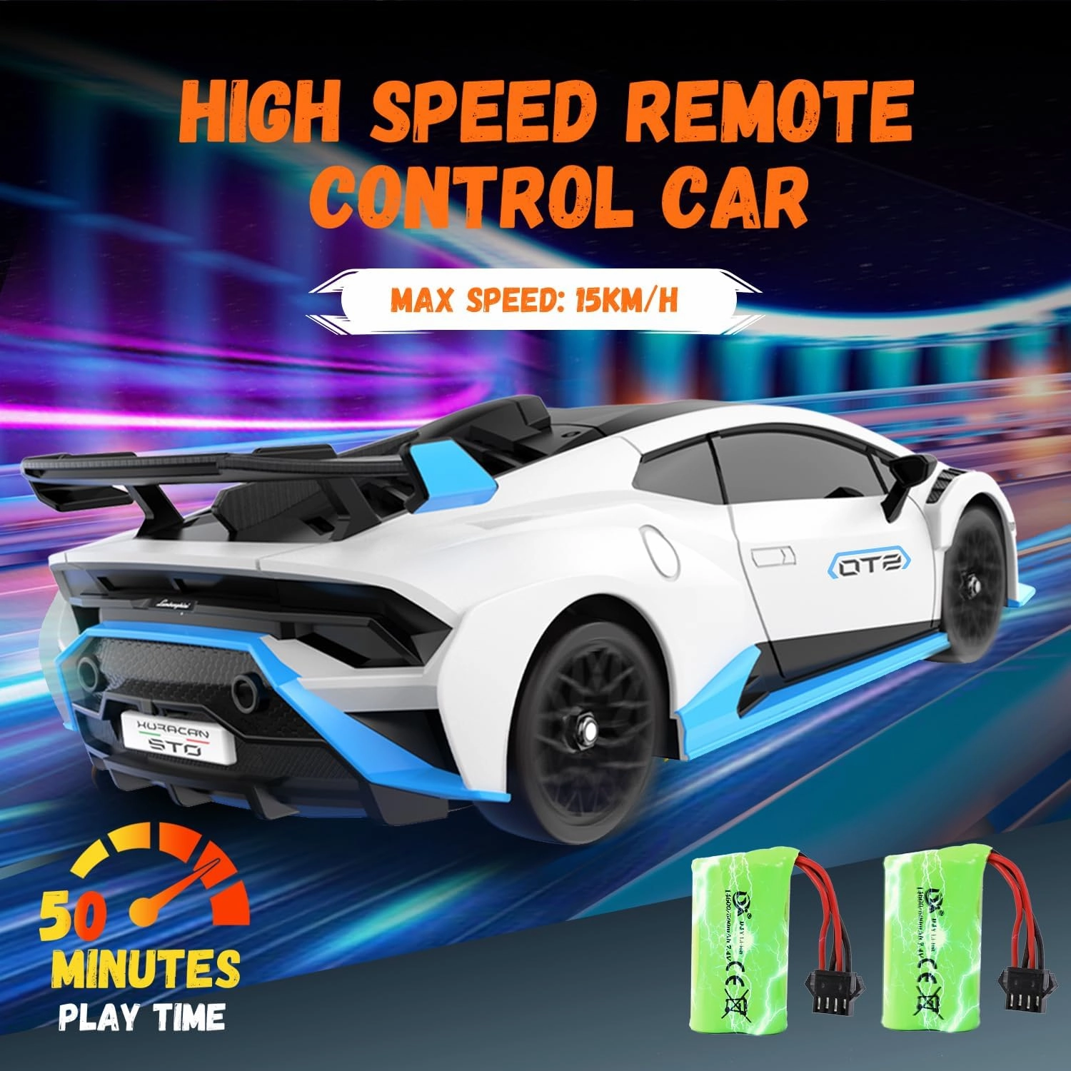Lamborghini Remote Control Car 8-12, 1:18 Scale Official Licensed Lamborghini Toy Car, 2.4Ghz RC Drift Car for Adults Boys 4-7 Year Old Birthday Gift Ideas, Drift RC Cars (White)