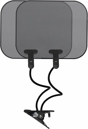 Laptop Sun Shade with Adjustable Clip, 1 Replacement Shade Cover Included, Portable Laptop Visor for Working Outside Flexible & Foldable Cubicle Shade Cover for Laptop Computers