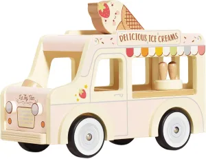 Le Toy Van - Wooden Doll House Dolly Ice Cream Van Play Set for Dolls Houses | Daisylane Dolls House Furniture Sets - Suitable for Ages 3 