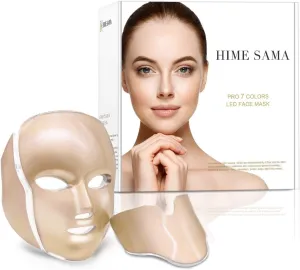 LED Face Mask for Face and Neck, 7-Color Light Mode, Blue & Red Light, Portable Mask for Home and Travel Use - Model A-021