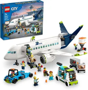 LEGO City Passenger Airplane Toy - Building Toys Set for Boys & Girls, Ages 7  - Educational Gift for Kids - W/Buildable Vehicle Toys & 9 Minifigures - 60367
